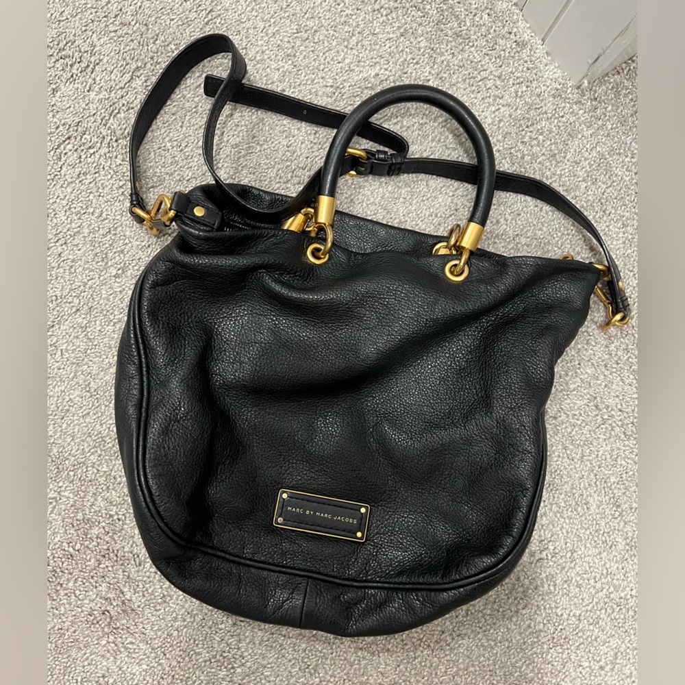 Marc by Marc Jacobs Satchel Too Hot To Handle Mini Shopper Black Leather Purse